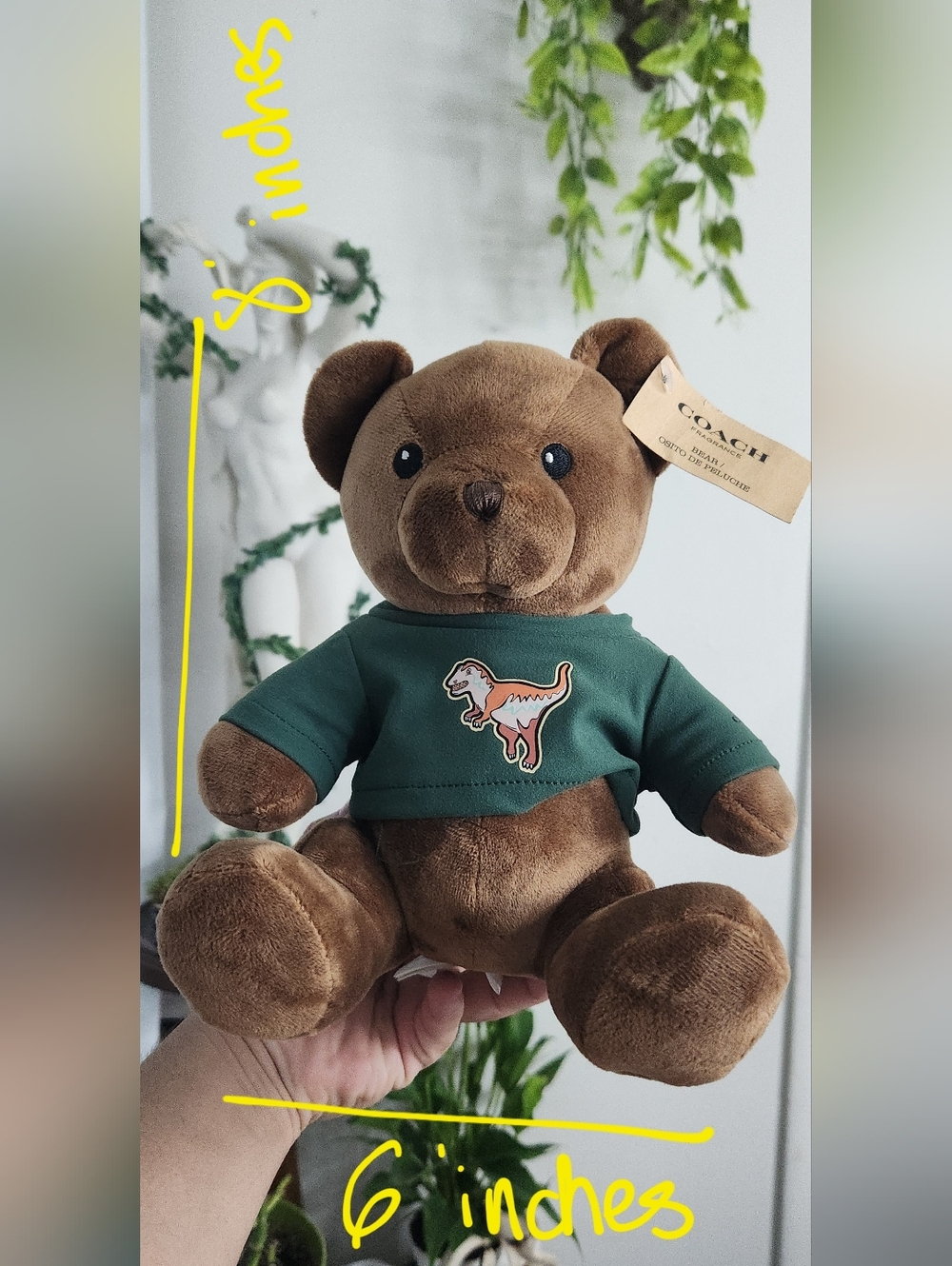 ✨ Coach Designer Teddy Bear Plush 🧸 Dino Tee | Rare Collectible NWT